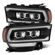 Load image into Gallery viewer, AlphaRex 19-21 Ram 2500 LUXX LED Proj Headlights Plank Style Black w/Activ Light/Seq Signal/DRL - Main Product View