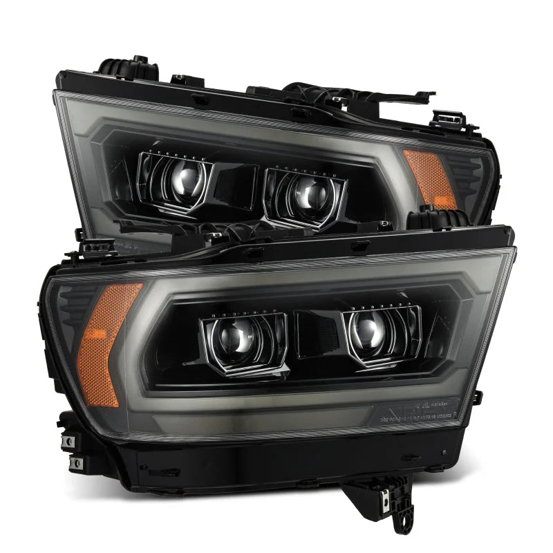 AlphaRex 19-22 Dodge Ram 1500 PRO-Series Projector Headlights Alpha Black w/Seq Signal/DRL - Main Product View