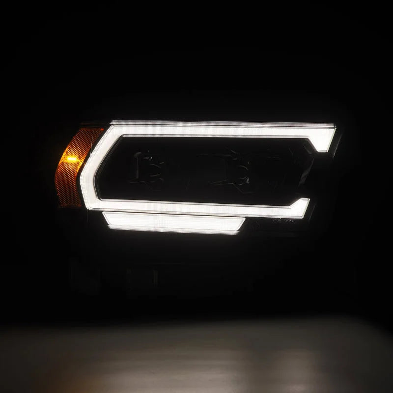 AlphaRex 19-22 Dodge Ram 1500 PRO-Series Projector Headlights Alpha Black w/Seq Signal/DRL - Installation View