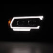 Load image into Gallery viewer, AlphaRex 19-22 Dodge Ram 1500 PRO-Series Projector Headlights Black w/Seq Signal/DRL - Back View
