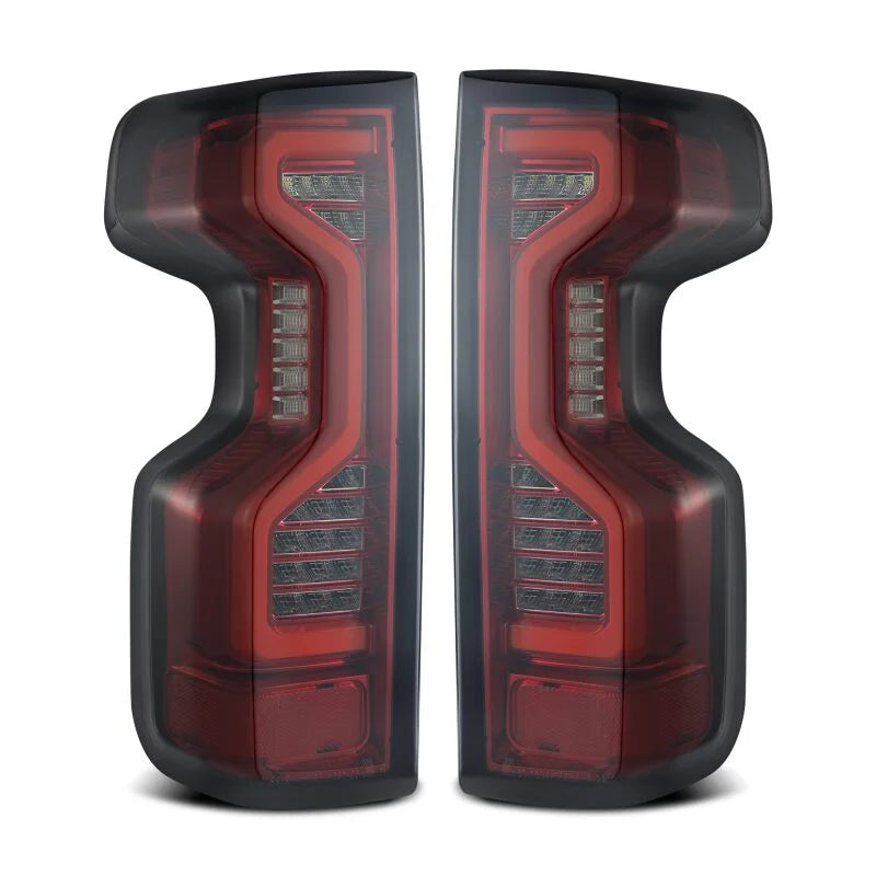 AlphaRex 19-23 Chevrolet Silverado 1500/2500HD/3500HD PRO-Series LED Tail Lights Red Smoke - Main Product View