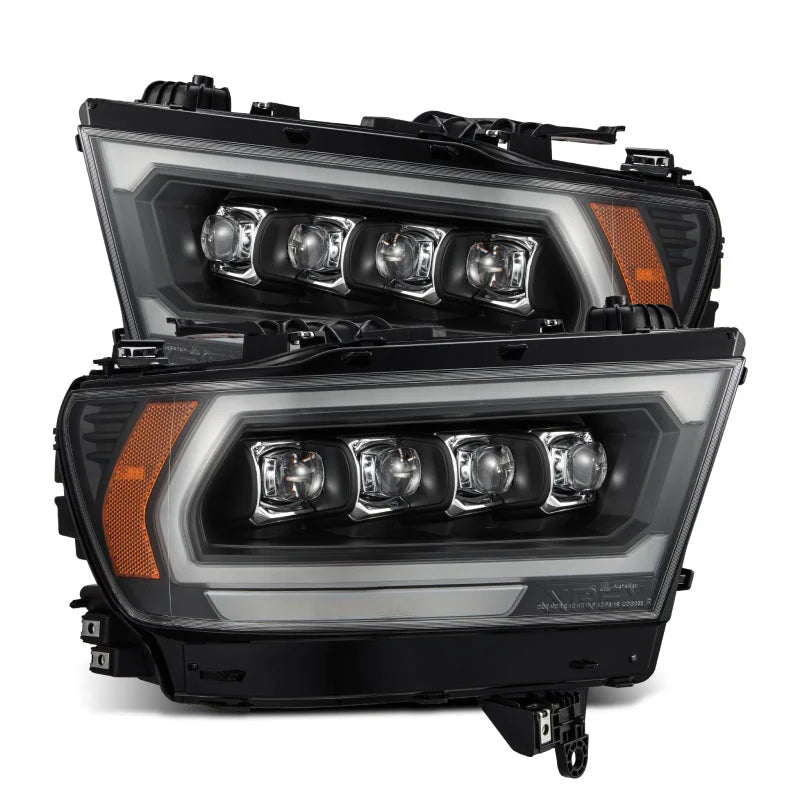 AlphaRex 19-23 Dodge Ram 1500 (No Clsc/Ltd/TRX) NOVA-Series Proj. Headlights Black (Req. Converter) - Main Product View