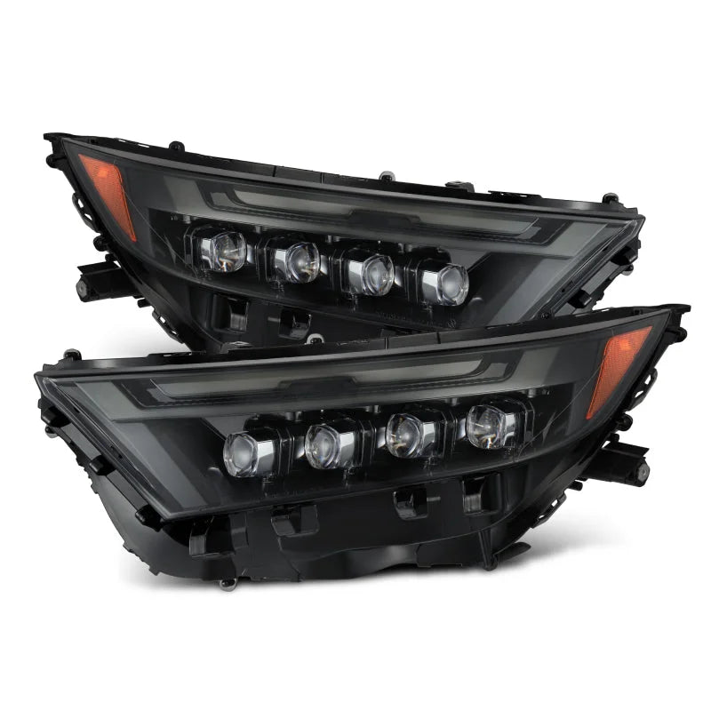 AlphaRex 19-23 Toyota RAV4 (High Trim) NOVA LED Projector Headlights Alpha-Black - Main Product View