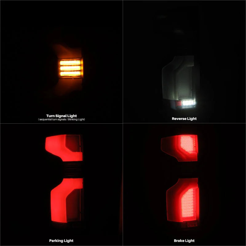 AlphaRex 19-24 Chevy Silverado 1500 / 20-24 2500HD/3500HD LUXX-Series LED Tail Lights Black - Additional View 5