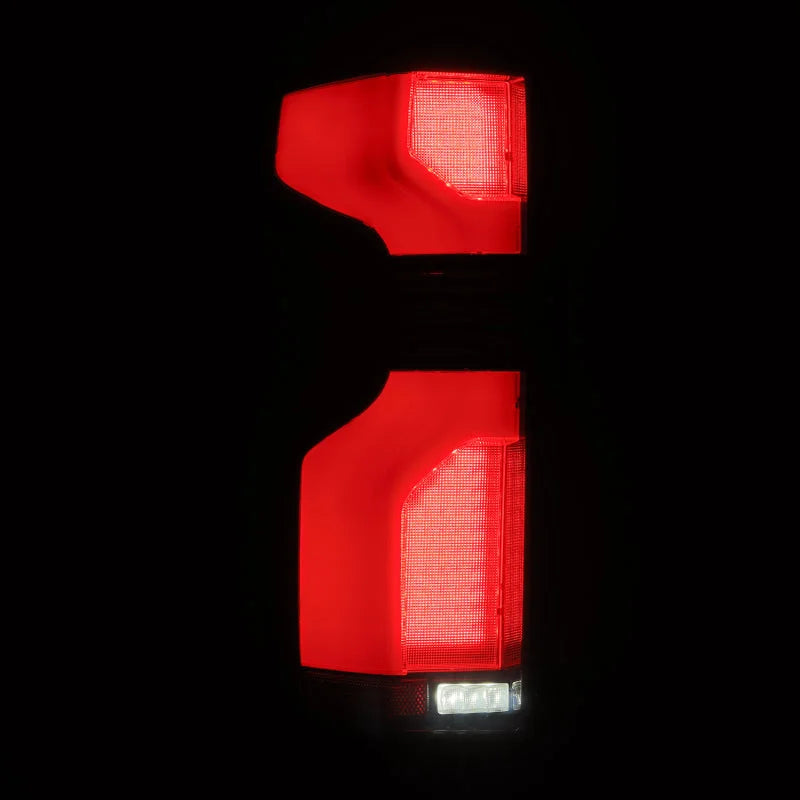 AlphaRex 19-24 Chevy Silverado 1500 / 20-24 2500HD/3500HD LUXX-Series LED Tail Lights Red - Back View