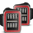 Load image into Gallery viewer, AlphaRex 19-24 Jeep Gladiator JT Nova-Series Prismatic LED Tail Lights - Black-Red - Main Product View