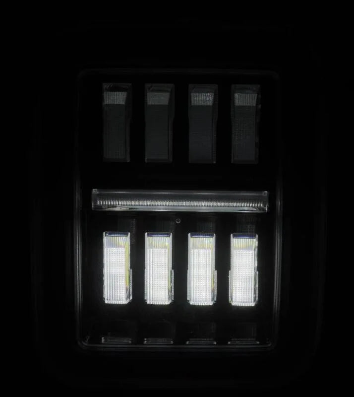 AlphaRex 19-24 Jeep Gladiator JT Nova-Series Prismatic LED Tail Lights - Black-Red - Installation View