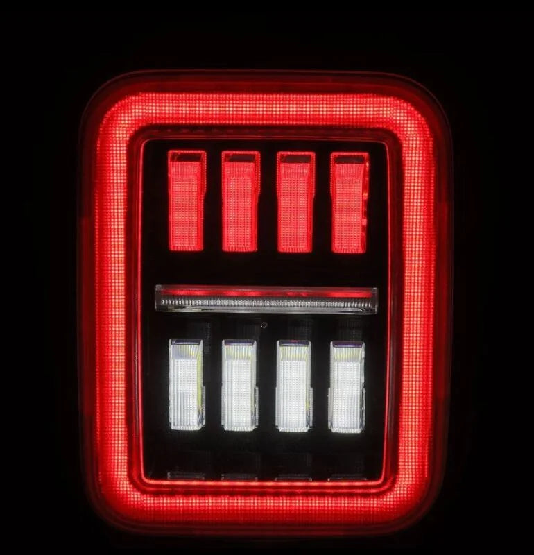 AlphaRex 19-24 Jeep Gladiator JT Nova-Series Prismatic LED Tail Lights - Black-Red - Additional View 5