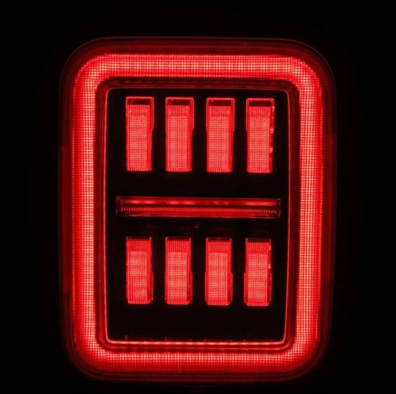 AlphaRex 19-24 Jeep Gladiator JT Nova-Series Prismatic LED Tail Lights - Black-Red - Additional View 6