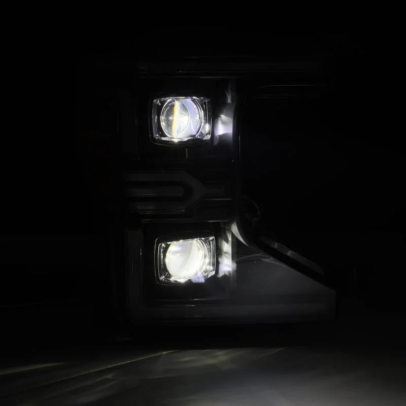 AlphaRex 20-22 Ford F-250/350/450/550 SD LUXX-Series LED Proj Headlights Bk w/Acv Light SS & SBDRL - Additional View 5