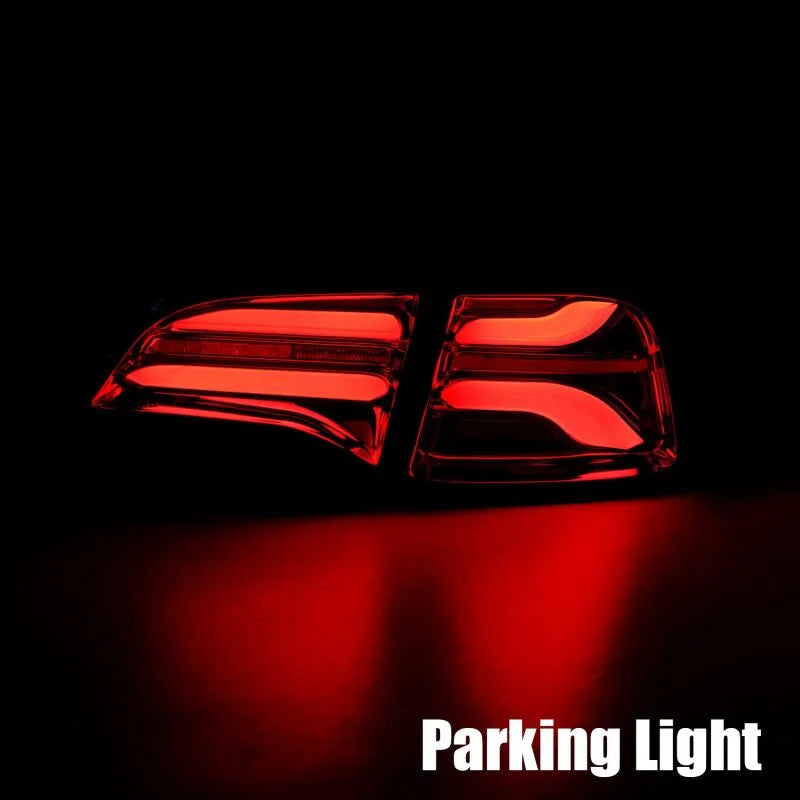 AlphaRex 20-22 Tesla Model Y PRO-Series LED Tail Lights Jet Black w/Seq Sig - Additional View 5