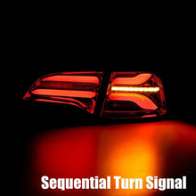Load image into Gallery viewer, AlphaRex 20-22 Tesla Model Y PRO-Series LED Tail Lights Red Smoke w/Seq Sig - Side View