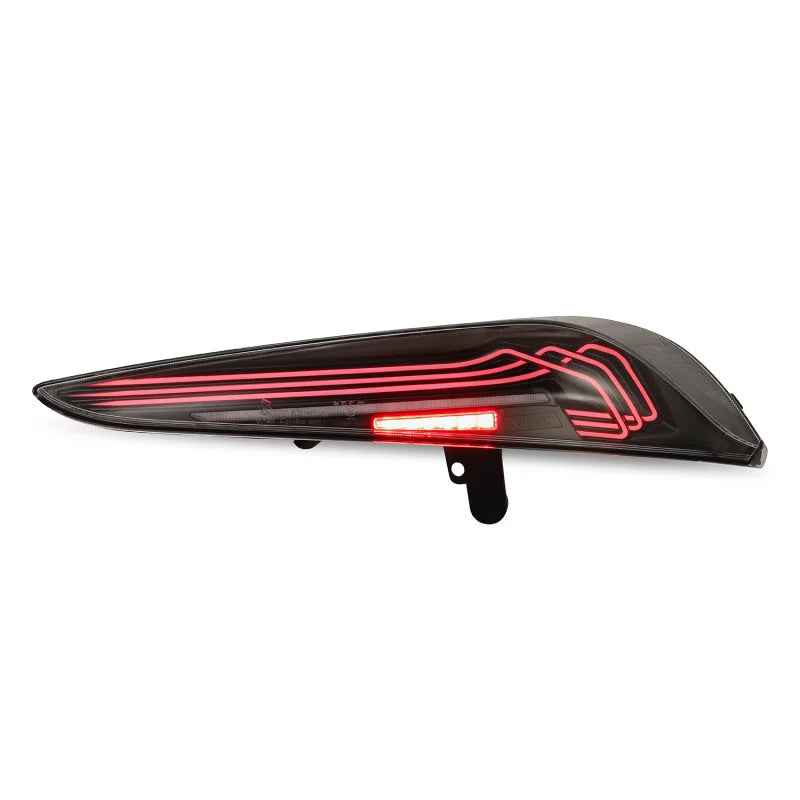 AlphaRex 20-24 Toyota Supra LUXX-Series Laser Style LED Tail Lights Black - Side View