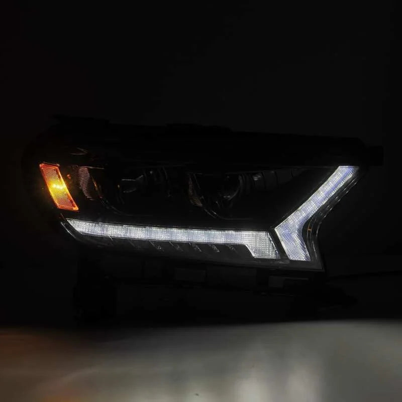 AlphaRex 2019+ Ford Ranger PRO-Series Proj Headlights Plank Style Alpha Black w/Seq Signal/DRL - Additional View 6