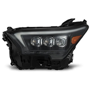 AlphaRex 2023+ Toyota Tacoma NOVA-Series LED Proj Headlights Black w/Actv Light & Seq. Sig + DRL - Main Product View