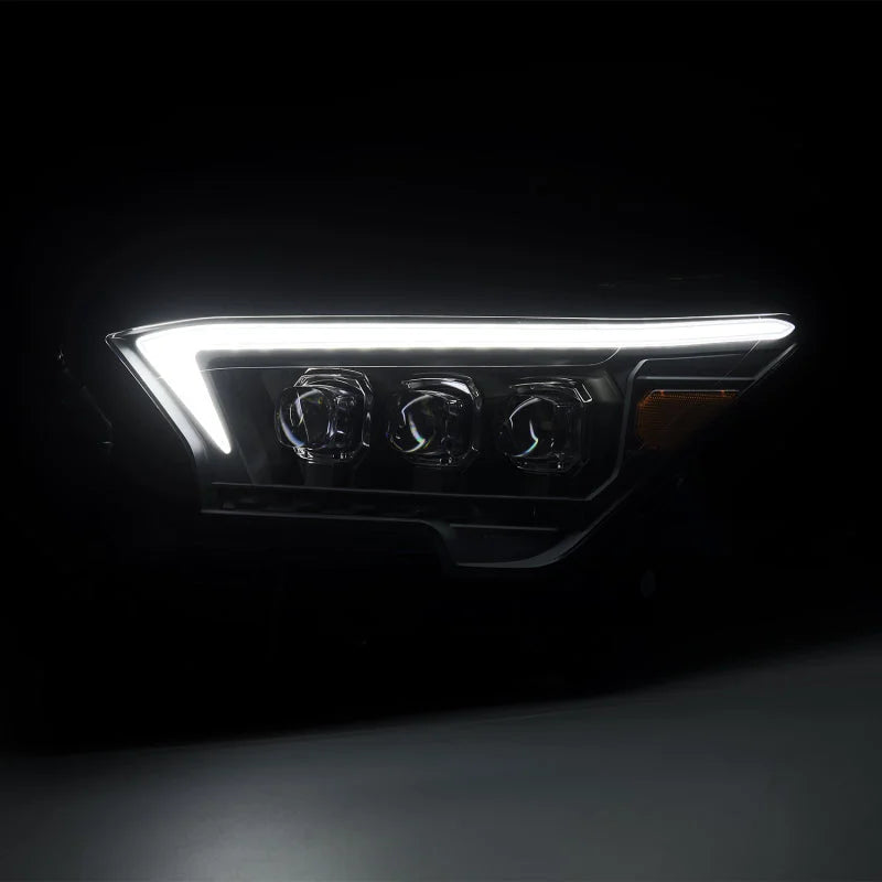 AlphaRex 2023+ Toyota Tacoma NOVA-Series LED Proj Headlights Black w/Actv Light & Seq. Sig + DRL - Back View