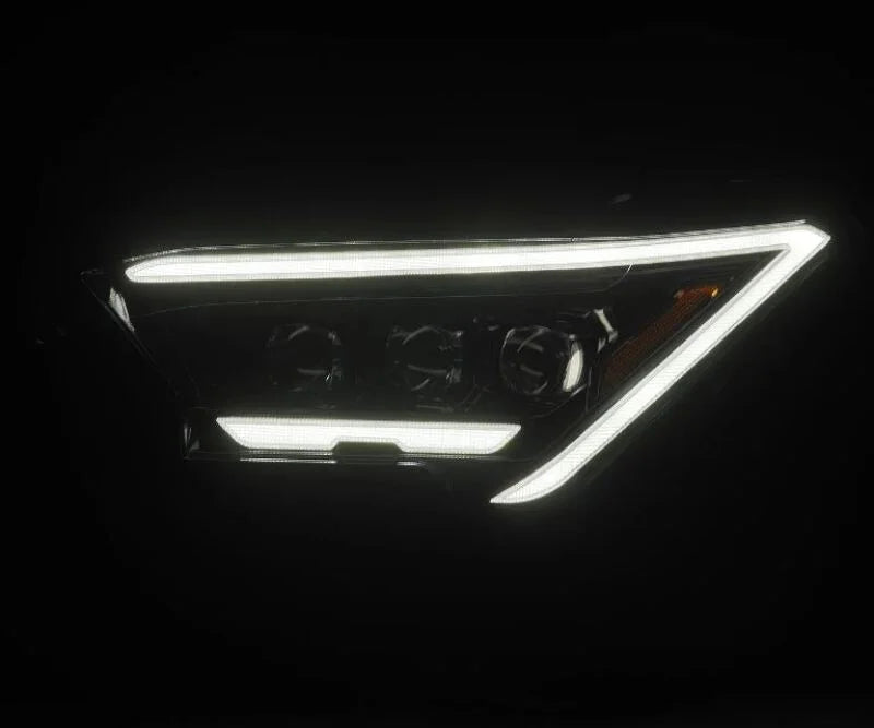 AlphaRex 2024 Toyota Tacoma NOVA-Series Projector Headlights (Pair) - Alpha-Black w/Activation Light - Side View
