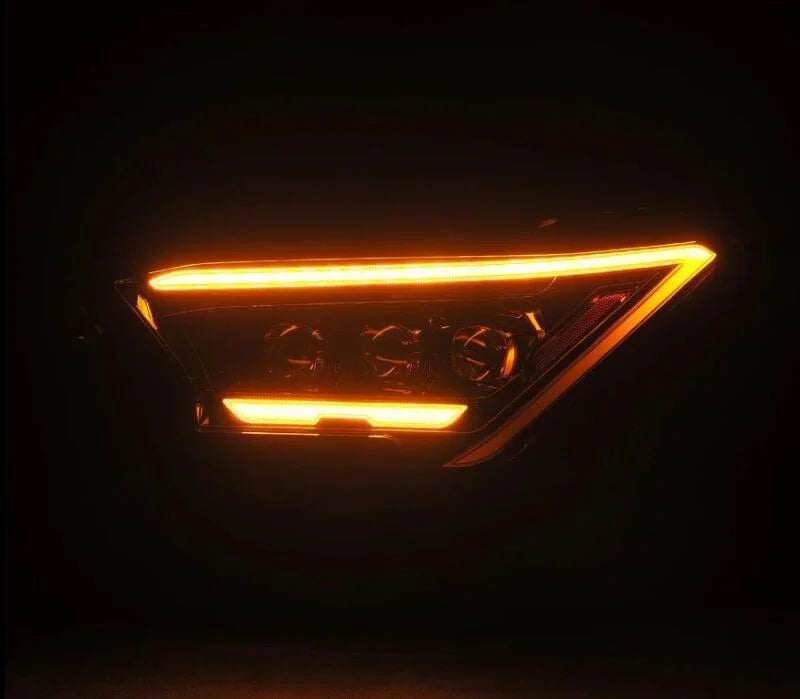 AlphaRex 2024 Toyota Tacoma NOVA-Series Projector Headlights (Pair) - Alpha-Black w/Activation Light - Installation View