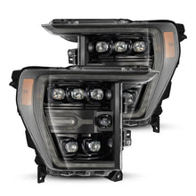 Load image into Gallery viewer, AlphaRex 21-22 Ford F-150 NOVA LED Proj Headlights Plank Style Alpha Blk w/Activ Light/Seq Signal - Main Product View