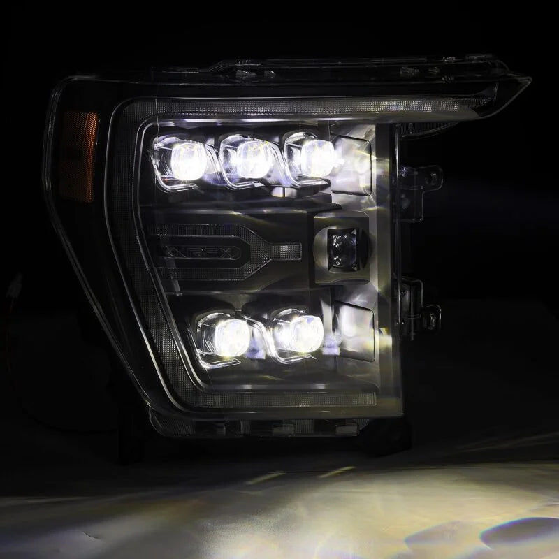 AlphaRex 21-22 Ford F-150 NOVA LED Proj Headlights Plank Style Blk w/Activ Light/Seq Signal - Additional View 5