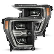 Load image into Gallery viewer, AlphaRex 21-22 Ford F150 Luxx-Series Projector Headlights Black w/Activ Light/Seq Signal - Main Product View