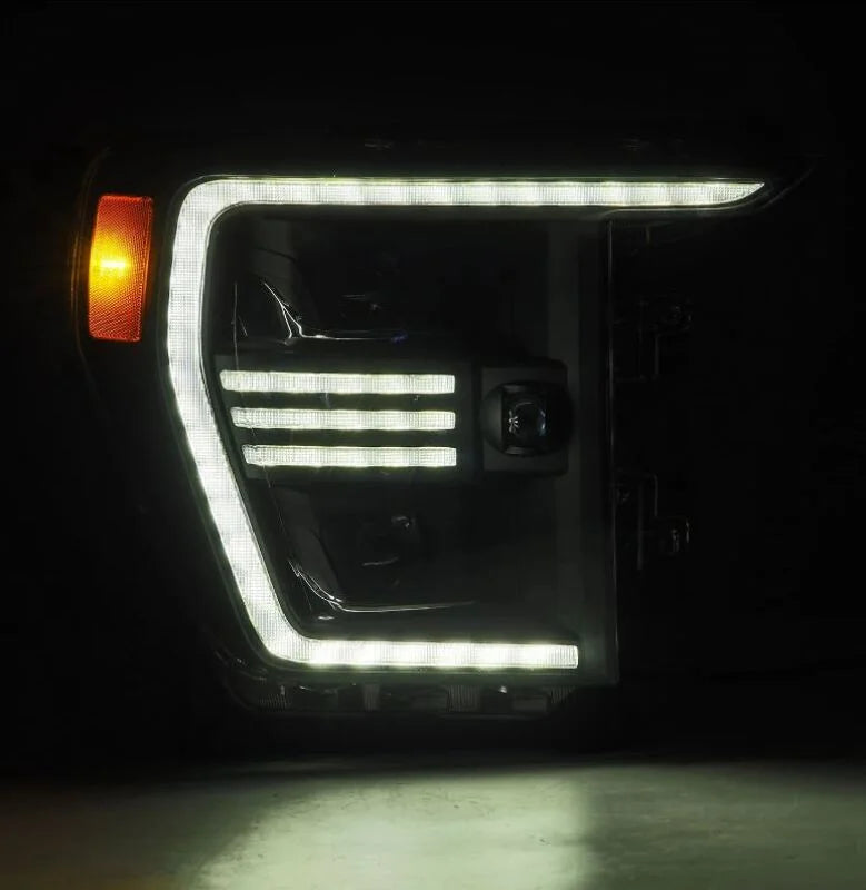 AlphaRex 21-22 Ford F150 PRO-Series Projector headlights Black w/Activ Light/Seq Signal - Additional View 5