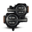 Load image into Gallery viewer, AlphaRex 21-23 Ford Bronco NOVA LED Proj Headlights Alpha-Black w/Activ Light/Seq Signal/DRL - Main Product View