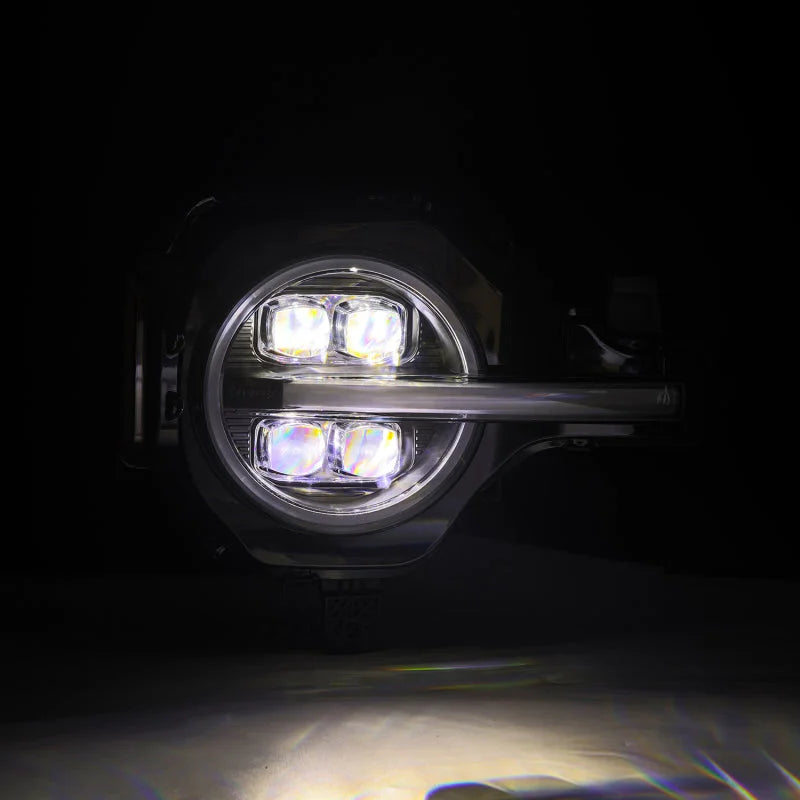 AlphaRex 21-23 Ford Bronco NOVA LED Projector Headlights Black - Side View