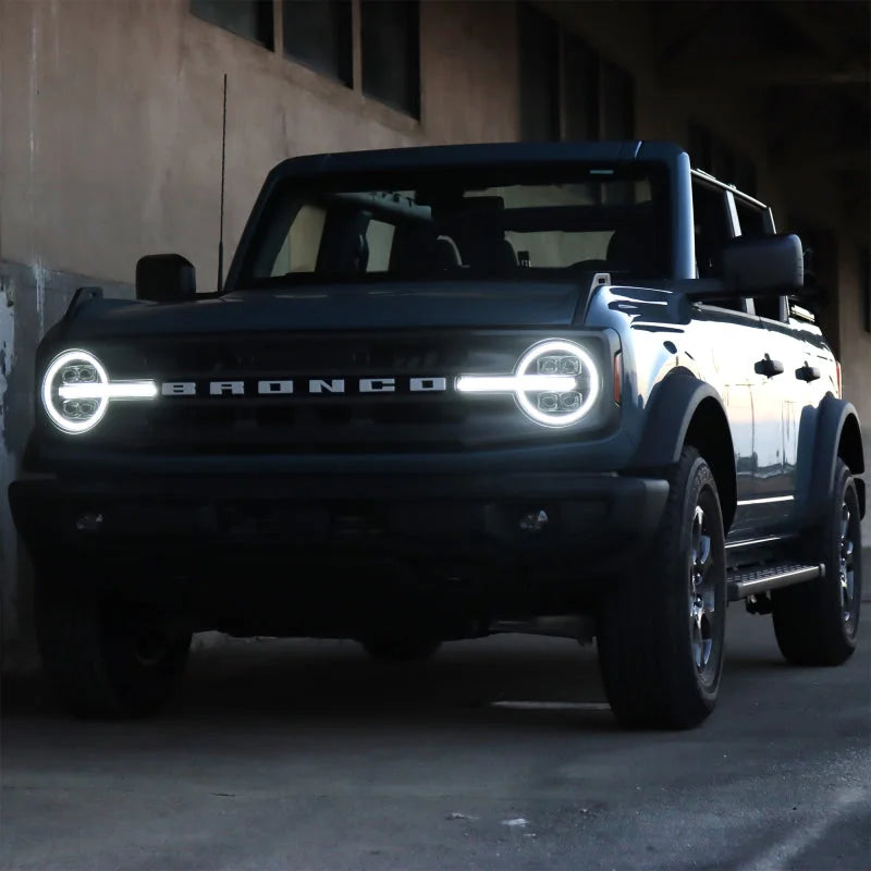 AlphaRex 21-23 Ford Bronco NOVA LED Projector Headlights Black - Additional View 8