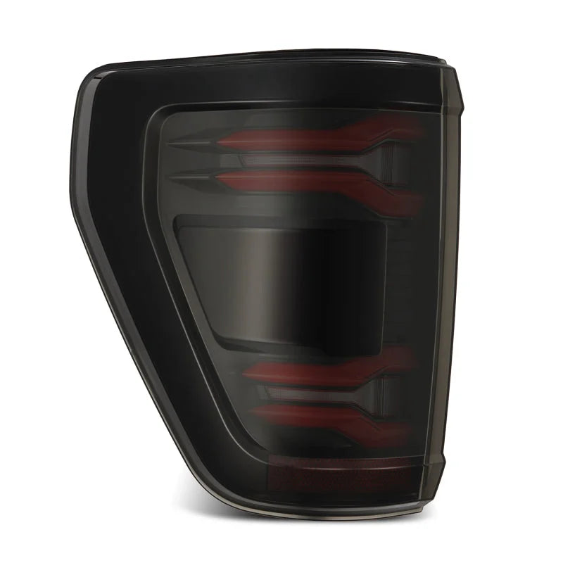 AlphaRex 21-23 Ford F-150 LUXX LED Taillights - Black Red w/ BLIS - Installation View