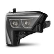 Load image into Gallery viewer, AlphaRex 22-23 Toyota Tundra LUXX-Series Headlights Black w/Amber DRL - Req 810029 OR 810030 - Additional View 5