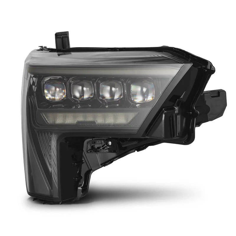 AlphaRex 22-23 Toyota Tundra NOVA-Series Headlights Alpha-Black w/Amber DRL - Req 810029 OR 810030 - Side View