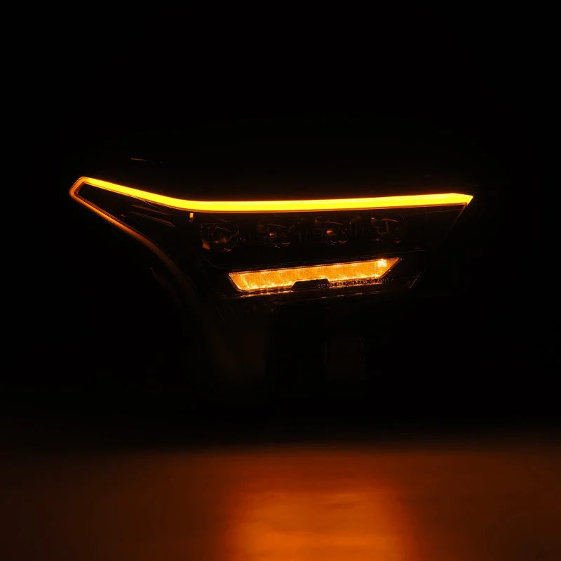 AlphaRex 22-23 Toyota Tundra NOVA-Series Headlights Alpha-Black w/Amber DRL - Req 810029 OR 810030 - Additional View 5