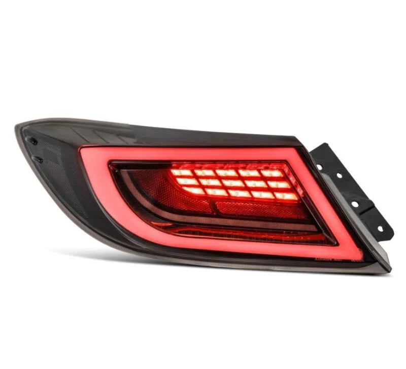 AlphaRex 22-24 Toyota GR86 LUXX LED Taillights Black Smoke - Side View