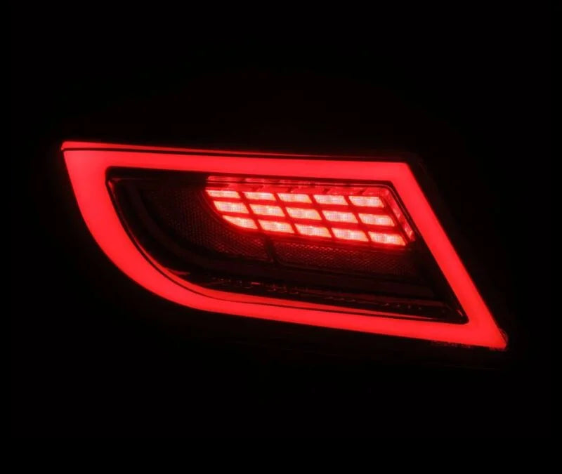AlphaRex 22-24 Toyota GR86 LUXX LED Taillights Black Smoke - Installation View