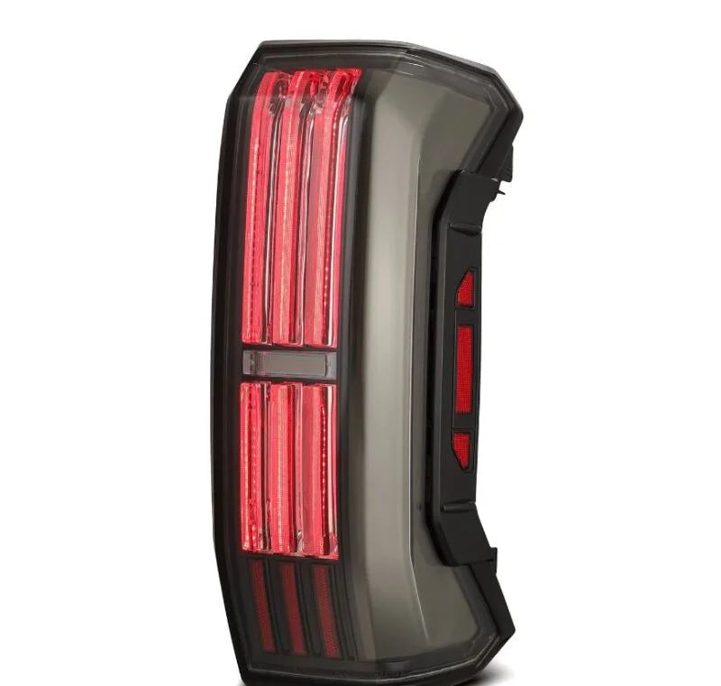 AlphaRex 22-24 Toyota Tundra NOVA-Series Prismatic LED Tail Lights - Alpha-Black - Installation View