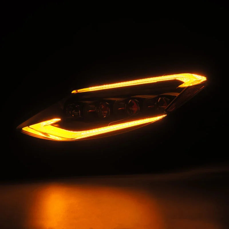 AlphaRex 23-24 Nissan Z NOVA-Series LED Projector Headlights Alpha-Blk w/Activation Light & Seq.Sig - Installation View