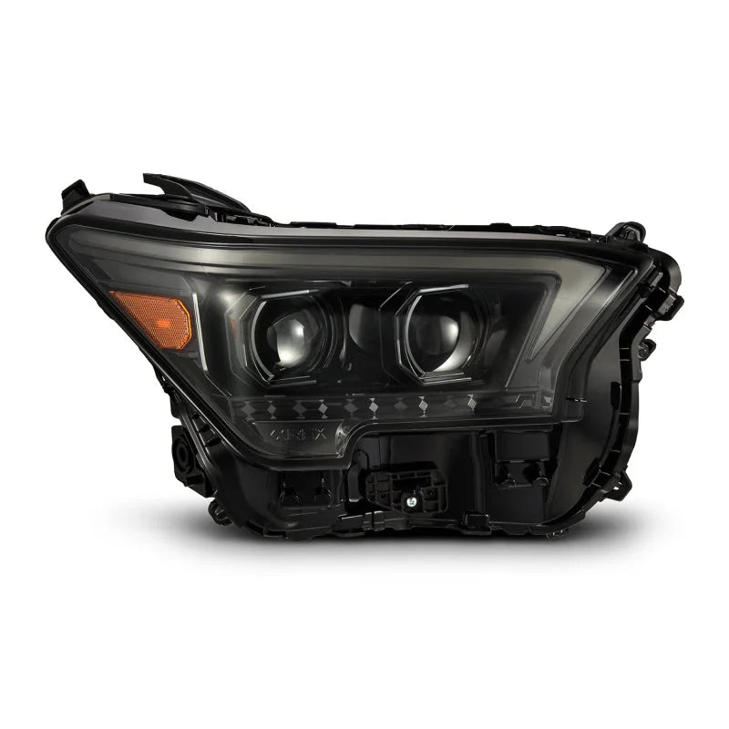 AlphaRex 23-24 Toyota Tacoma LUXX-Series LED Proj Headlights Alpha Blk w/Actv Light & Seq. Sig + DRL - Side View