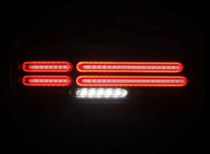 AlphaRex 23-25 Nissan Z Nova-Series Twin-Loop Style Prismatic LED Tail Lights - Alpha Black - Installation View