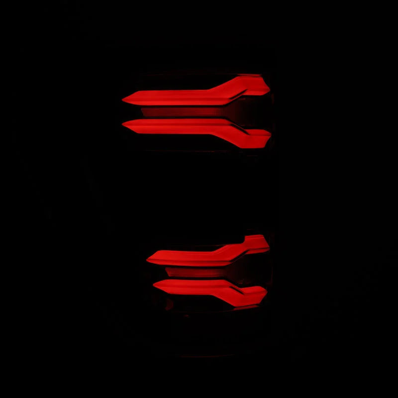 AlphaRex 24-25 Ford F150 LUXX LED Taillight - Alpha Black fits 2024-2025 Ford F-150 - Back View