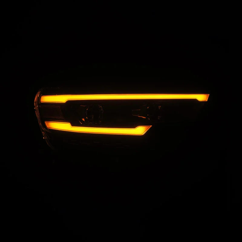 AlphaRex 25-26 Dodge Ram 1500 Luxx LED Proj Headlights -Black w/Activ Lit/ Seq Signal/Switchbk DRL fits 2025-2026 Dodge Ra...