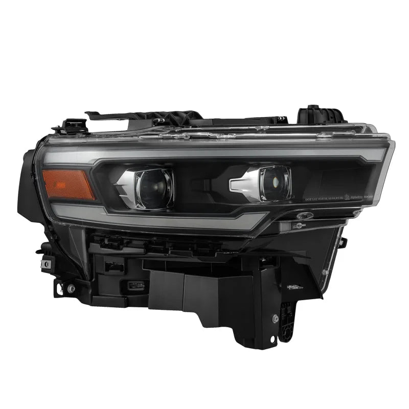 AlphaRex 25-26 Dodge Ram 1500 Luxx LED Proj Headlights -Black w/Activ Lit/ Seq Signal/Switchbk DRL fits 2025-2026 Dodge Ra...
