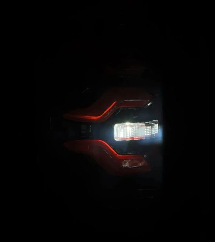 AlphaRex 87-96 Ford Bronco/F-150 Luxx-Series LED Tail Lights - Black Red - Additional View 5