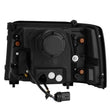 Load image into Gallery viewer, AlphaRex 92-96 Ford F-Series/Bronco LUXX-Series Proj Headlights Blk w/Actv Light SeqSig &amp; SBDRL - Side View