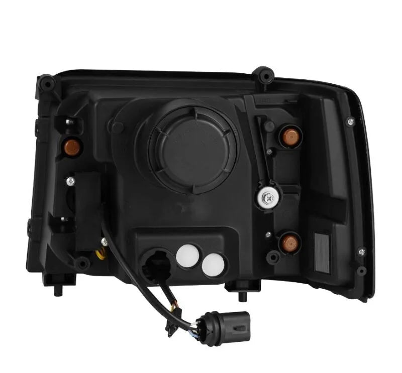 AlphaRex 92-96 Ford F-Series/Bronco NOVA-Series LED Proj Headlight Alpha-Bk w/Actv Light SS & SBDRL - Installation View
