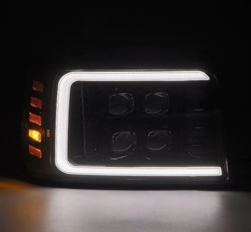 AlphaRex 92-96 Ford F-Series/Bronco NOVA-Series LED Proj Headlight Alpha-Bk w/Actv Light SS & SBDRL - Additional View 5