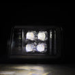 Load image into Gallery viewer, AlphaRex 92-96 Ford F-Series/Bronco NOVA-Series LED Proj Headlight Bk w/Actv Light SeqSig &amp; SBDRL - Side View