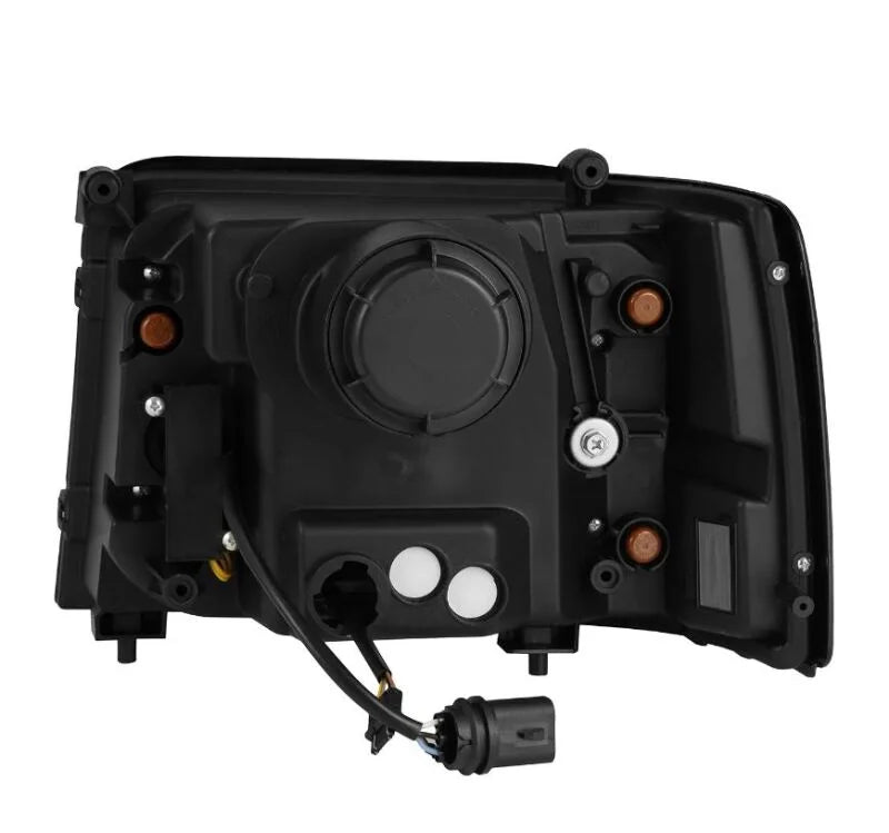 AlphaRex 92-96 Ford F-Series/Bronco NOVA-Series LED Proj Headlight Bk w/Actv Light SeqSig & SBDRL - Installation View