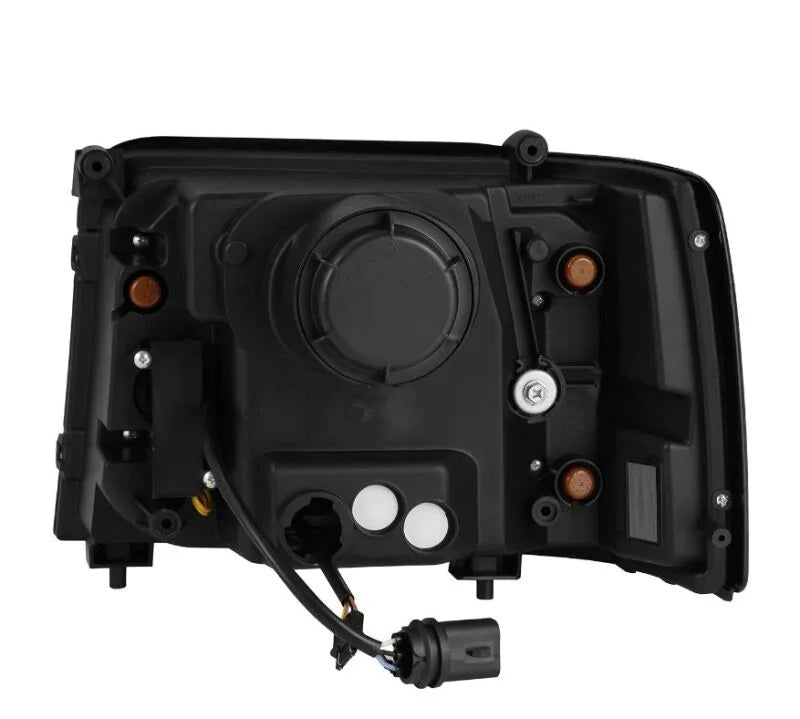 AlphaRex 92-96 Ford F-Series/Bronco PRO-Series Proj Headlight Blk w/Seq. Sig & DRL - Side View