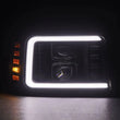 Load image into Gallery viewer, AlphaRex 92-96 Ford F-Series/Bronco PRO-Series Proj Headlight Blk w/Seq. Sig &amp; DRL - Back View